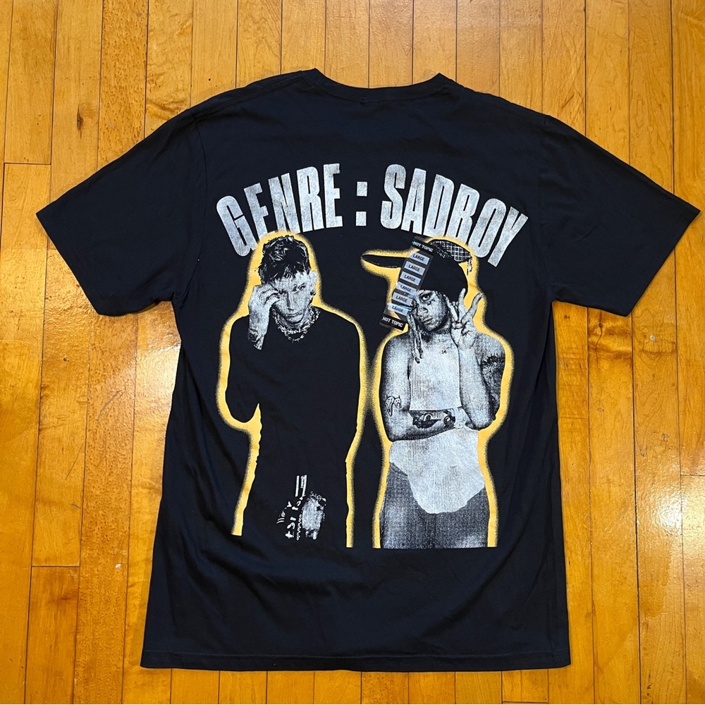 Hot Topic Men's Sadboy Genre T-Shirt Size L Black Trippie Redd/MGK New